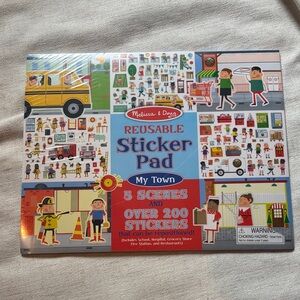 Melissa & Doug My Town Reusable Sticker Pad - Red, Blue, Green